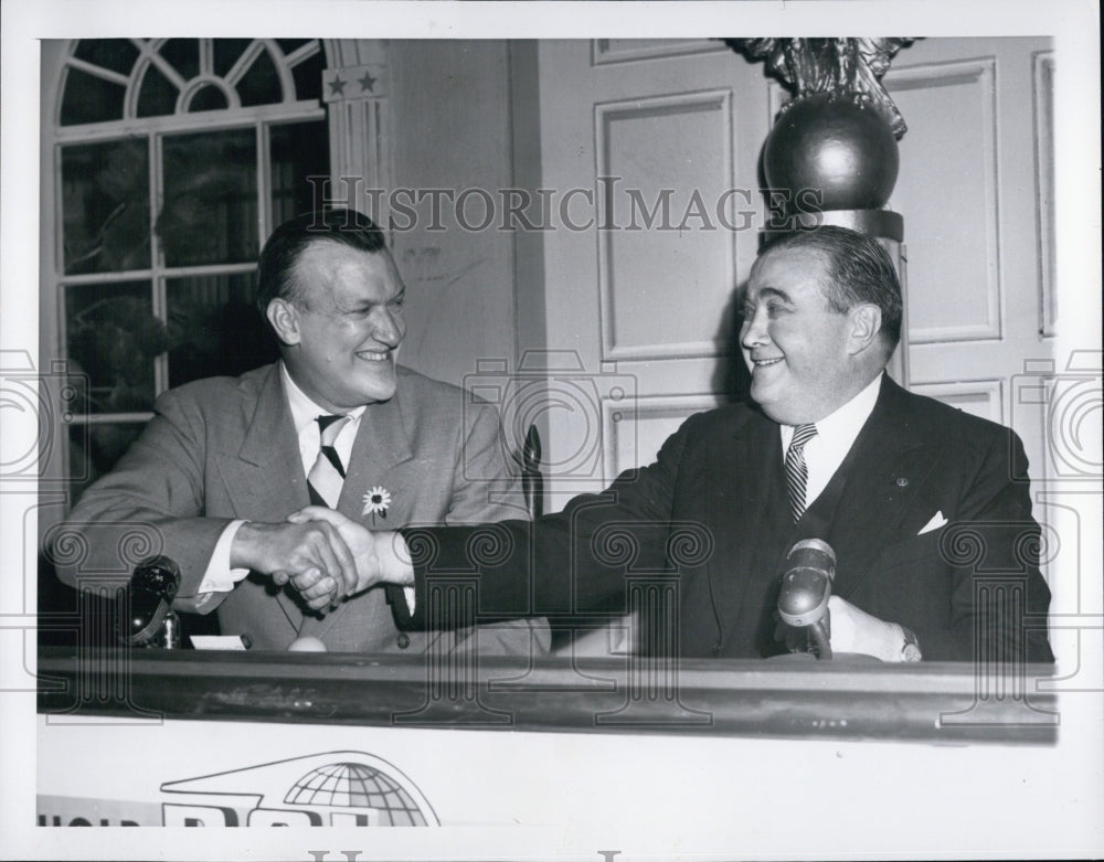 1952 Town Hall Meeting Governors Theodore McKeldin Paul Dever - Historic Images