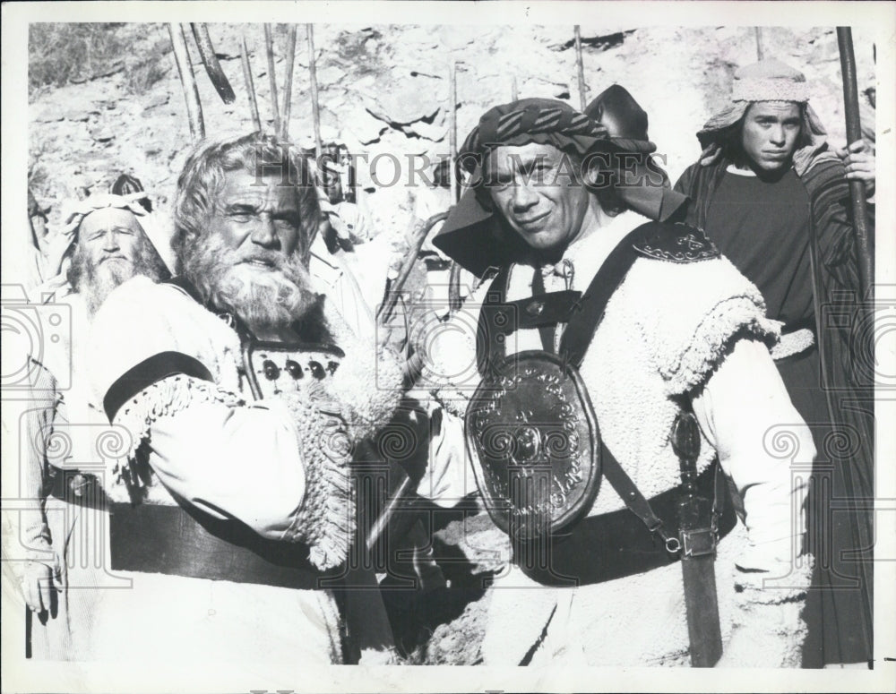 1981 Press Photo Film Abraham's Sacrifice Gene Barry Ed Ames - Historic Images