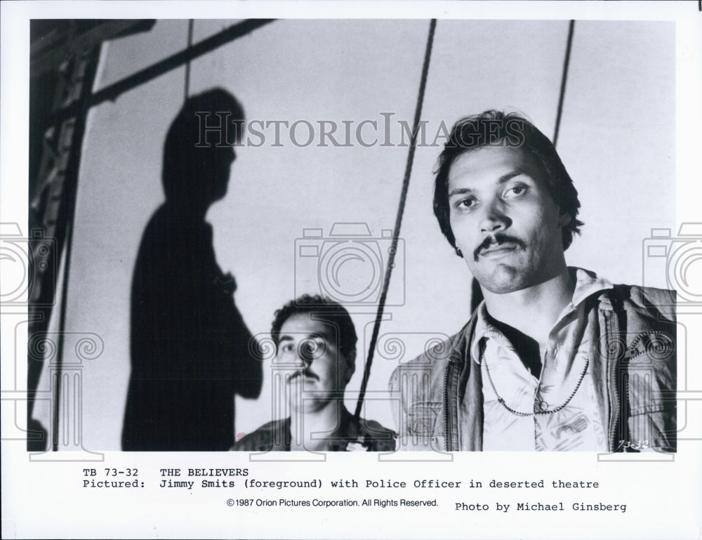 1987 Press Photo Jimmy Smits in the Believers - Historic Images