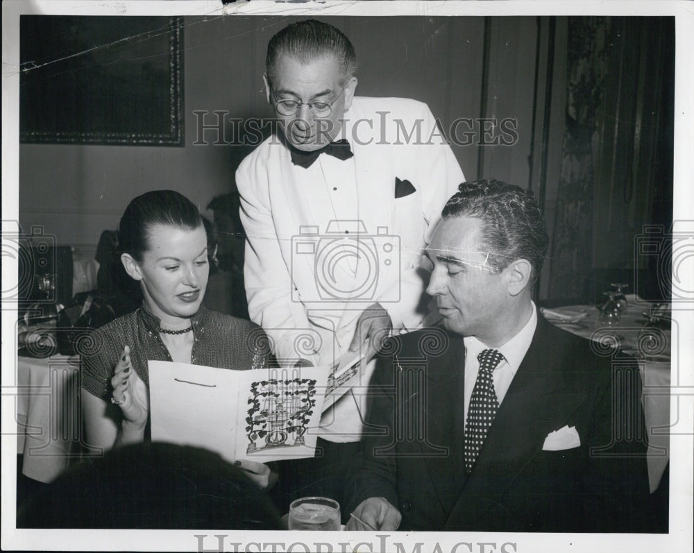 1951 Press Photo Pat Smith, Actress and Floyd Fitzsimmons - Historic Images