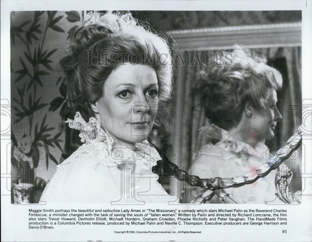 1982 Press Photo Maggie Smith in "The Missionary" - Historic Images