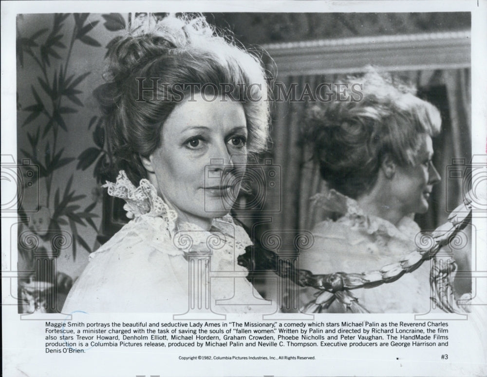 1982 Press Photo Maggie Smith in &quot;The Missionary&quot; - Historic Images