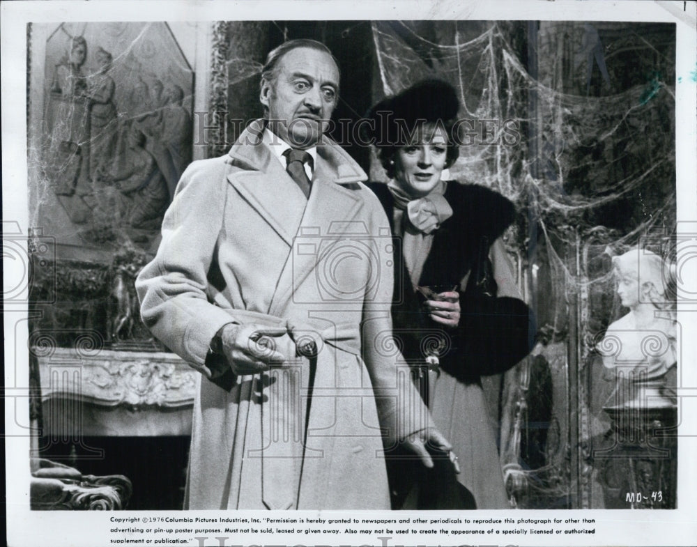 1976 Actors Maggie Smith & David Niven - Historic Images