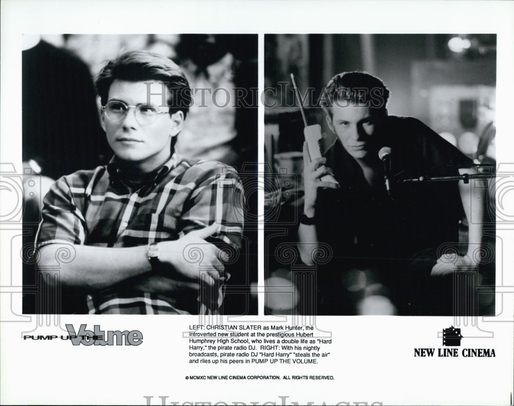 Press Photo Christian Slater in &quot;Hard Harry&quot; - Historic Images