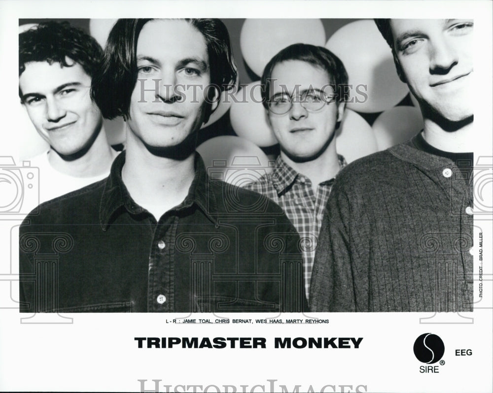 Press Photo Musical Group Tripmaster Monkey Jamie Toal Chris Bernat Wes Haas - Historic Images