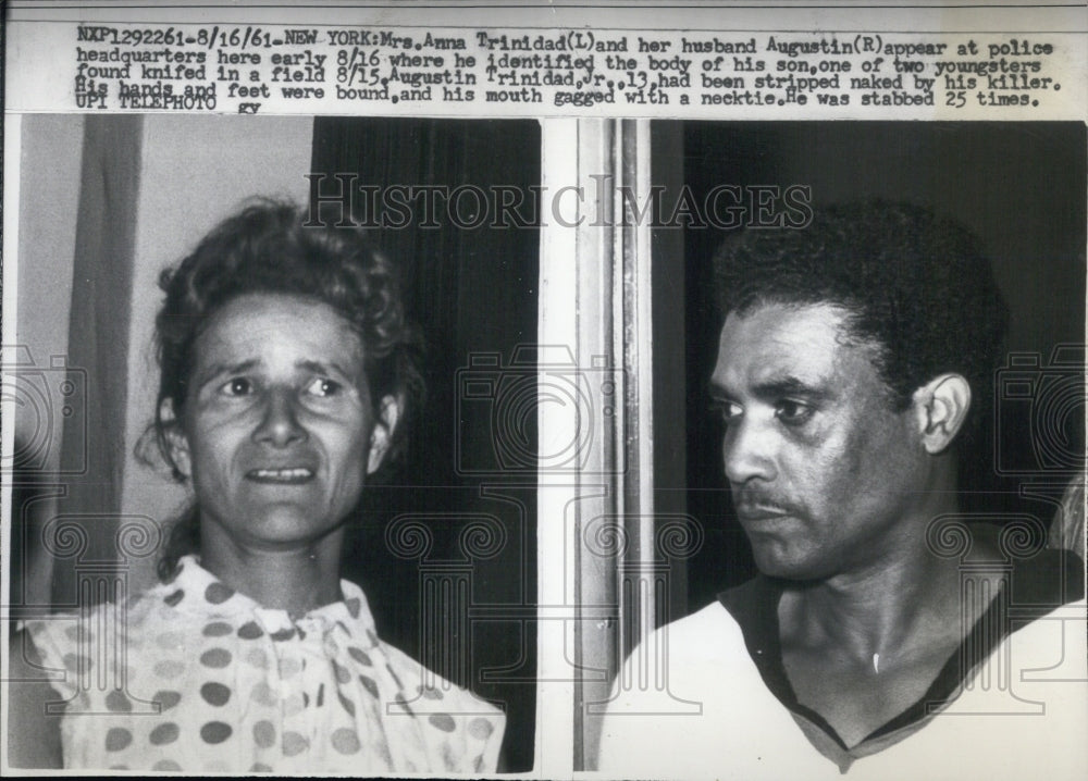 1961 Ann & Augstin Trinidad, their son was murdered. - Historic Images
