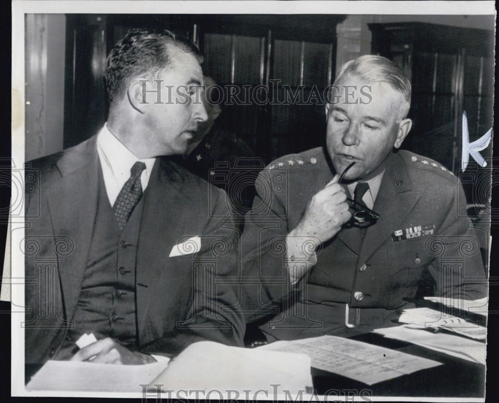 1951  Sec. of Army, Frank Pace Jr., Gen. J. Lawton Collins - Historic Images