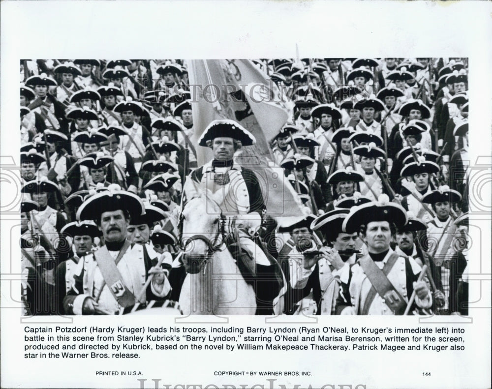 1976 Hardy Kruger, Ryan O'Neal, in "Barry Lyndon" - Historic Images