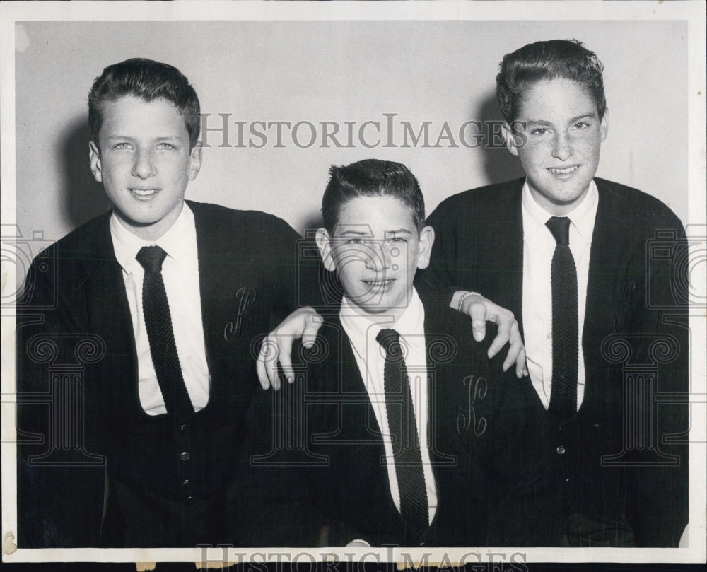 1958 L to R; Paul Krupp, Mike Kagan, Jeff Kosaw The 3 K's - Historic Images