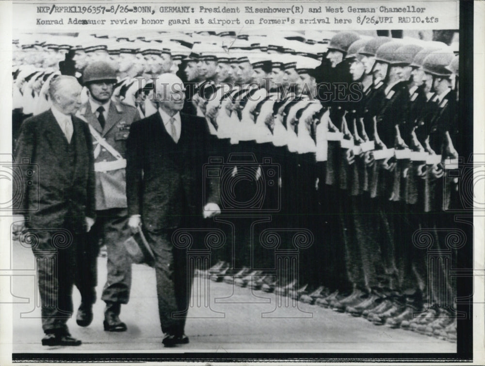 1959 President Eisenhower and West German ChancellorAdenauer in Bonn - Historic Images