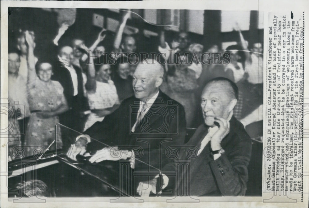 1959 President Eisenhower and Chancellor Adenauer - Historic Images