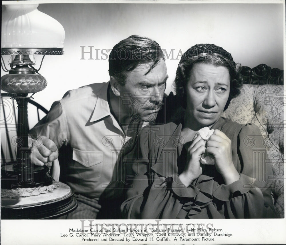 1942 Flora Robson and Stirling Hayden in" Bahama Passage" - Historic Images