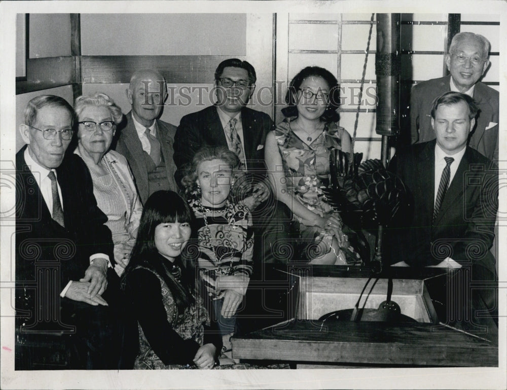 Press Photo Japanese Society Of Boston at Benihana of Tokyo Restaurant - Historic Images