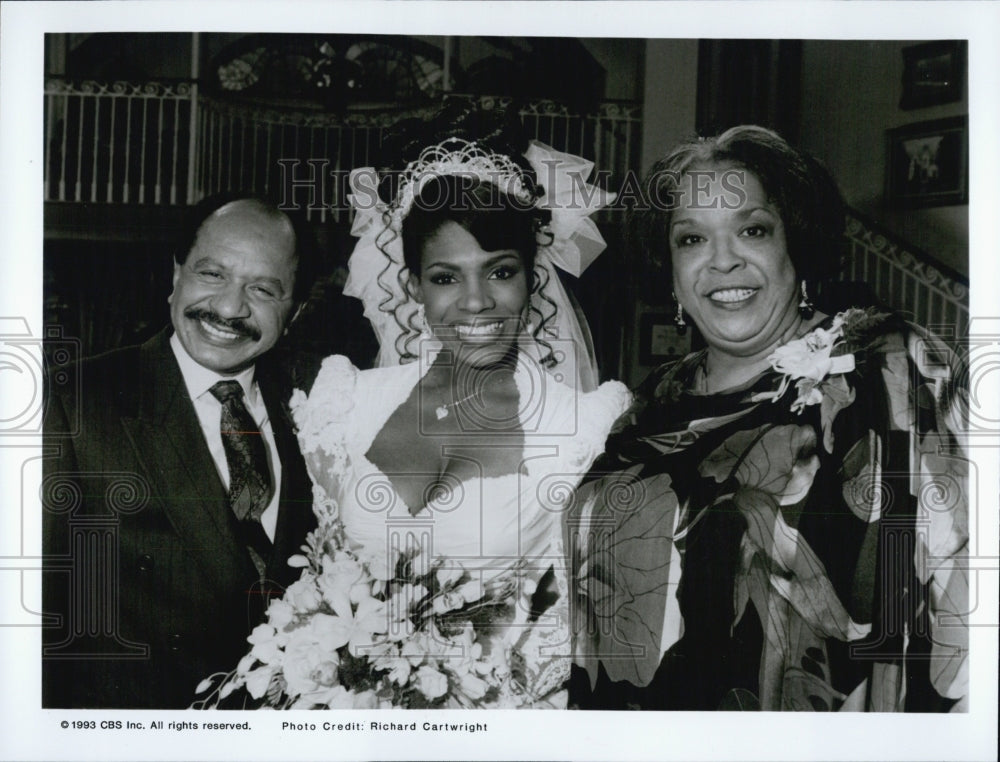 1993 Press Photo Sherman Helmsley, Sheryl Lee Ralph, Della Reese on"Designing - Historic Images