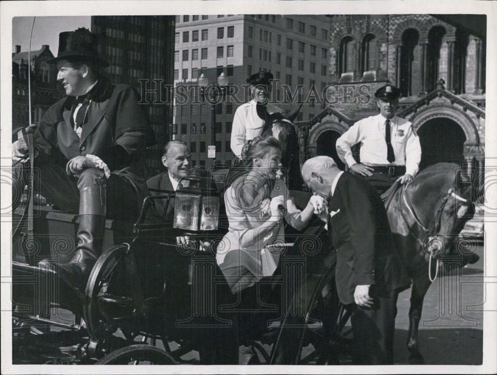 1965 Press Photo Ernest Henderson,Sheraton ,Mrs Carlton Petrone,H deFine Nyboe - Historic Images