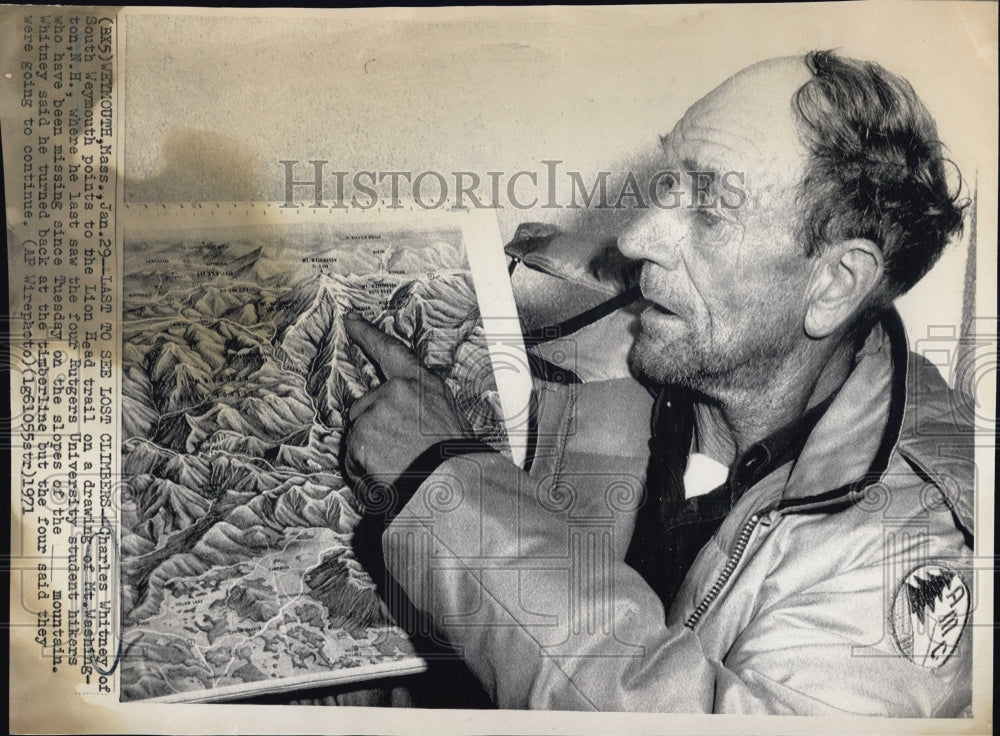 1971 Charley Whitney   points to the place he last saw the 4 - Historic Images