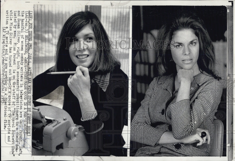 1973 Press Photo Comedy Writers Gail Parent &amp; Susan Silver - Historic Images