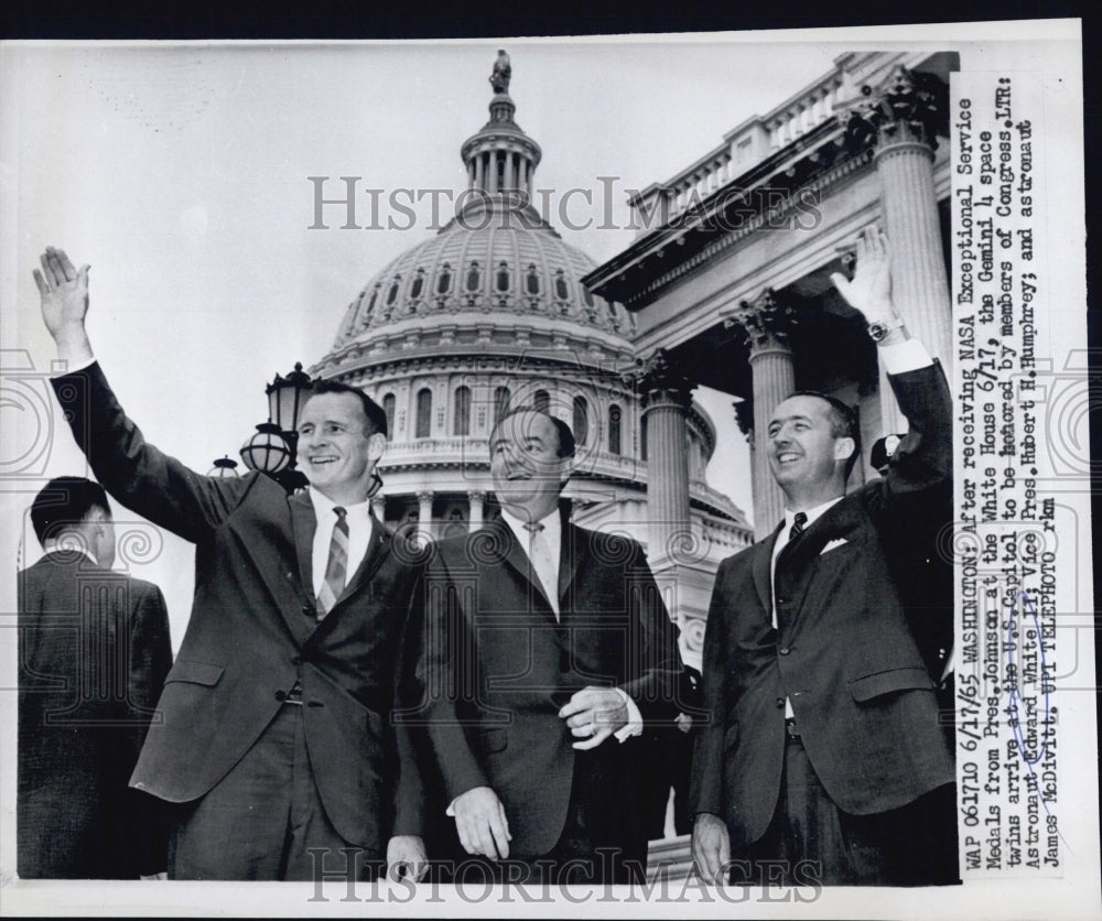 1965 NASA Exceptional Service Medals from Pres. Johnson - Historic Images