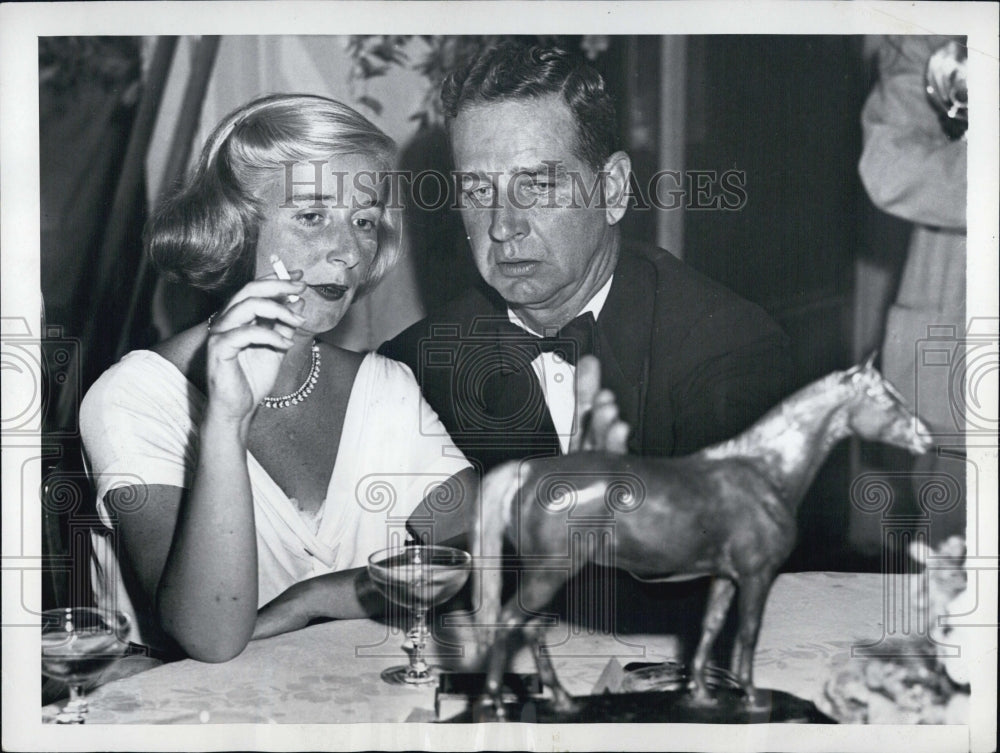 1952 C.V. Whitney &amp; Mrs. William Dobbs at Belmont Ball - Historic Images