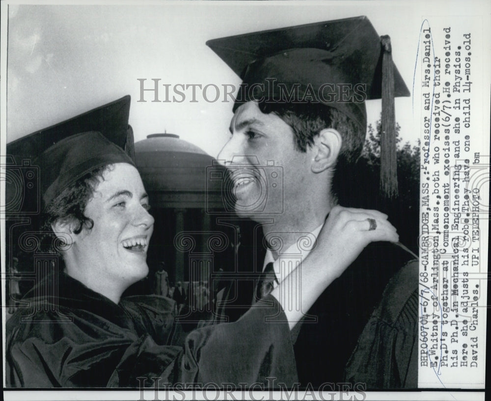 1968 Professor and Mrs. Daniel E. Whitney receive Ph.Ds. - Historic Images