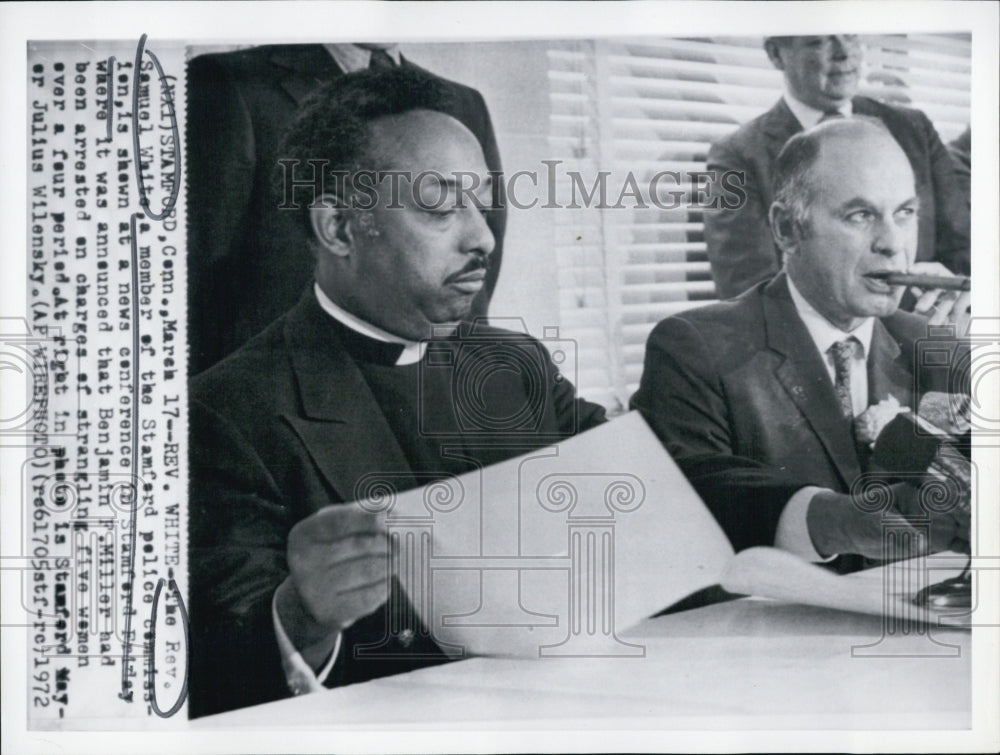 1972 Rev. Samuel White, Standford Police Comm Member - Historic Images