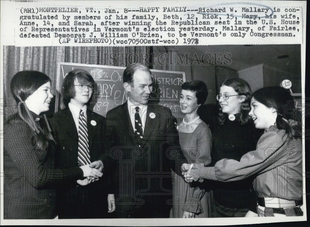 1972 Richard W. Mallary congratulated by family - Historic Images