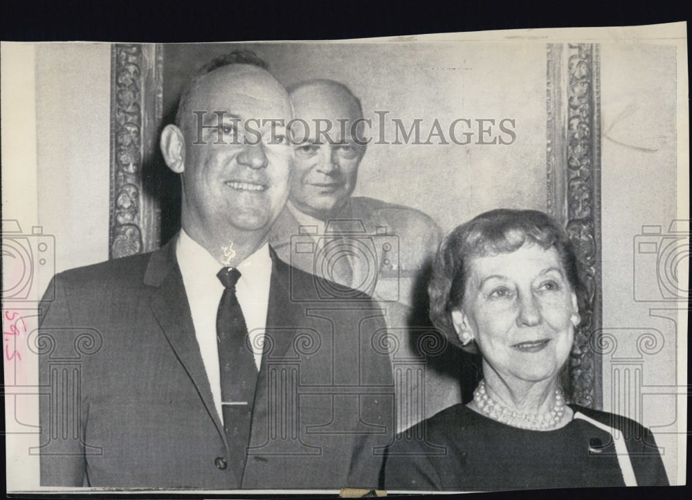 1969 Mamie Eisenhower Son John Ambassador Belguim U.S. Embassy - Historic Images