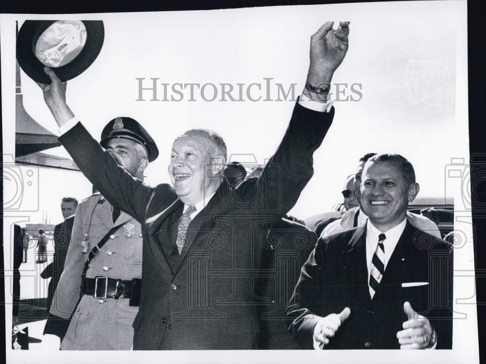 1962 Former President Dwight Eisenhower Governor John A. Volpe - Historic Images