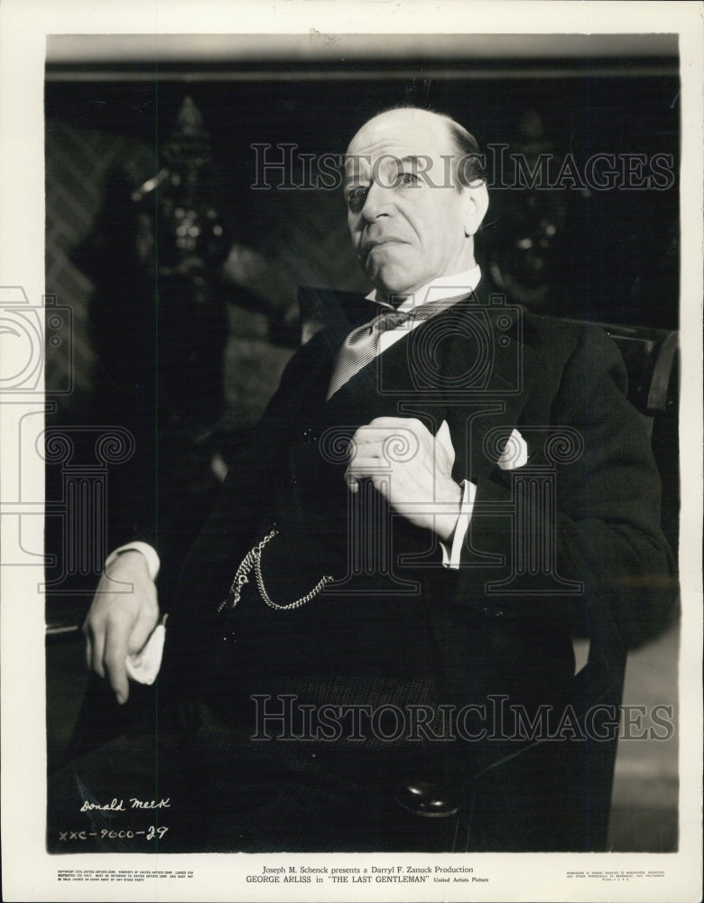 1934 Press Photo Actor Donald Meek Movie Last Gentleman - Historic Images