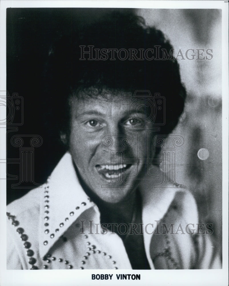 Press Photo Singer Bobby Vinton - Historic Images