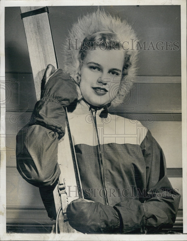 1950 Barbara Konapka, Snow Queen, University of MA Snowless in NE - Historic Images