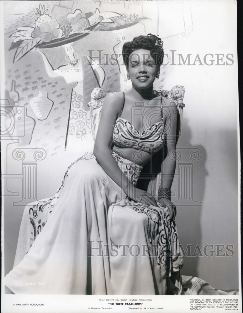 Press Photo Aurora Miranda stars in "The Three Caballeros" - Historic Images