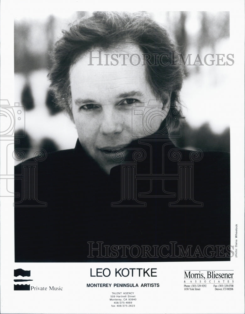 Press Photo Leo Kottke ,Monterey Pininsula Artists,Private Music - Historic Images