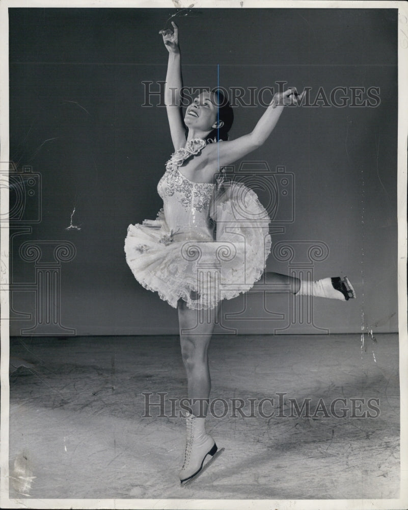 1948 Press Photo Monica Moran,Ice Follies&quot;Moonlight Symphony&quot; - Historic Images