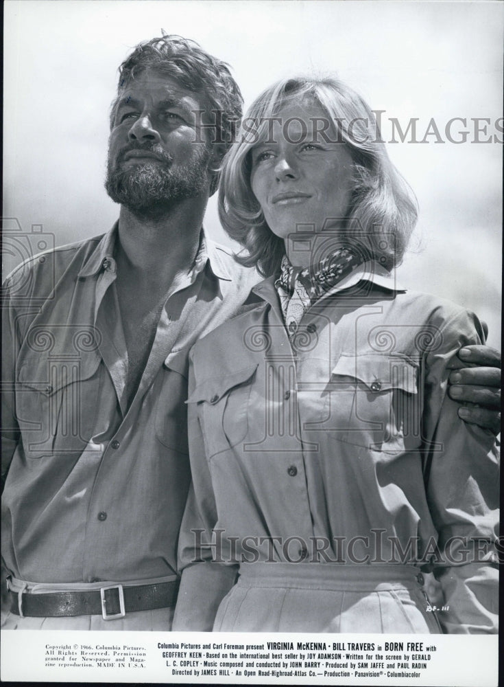 1969 Actor Bill Travers & Virginia McKenna in "Born Free" Film - Historic Images