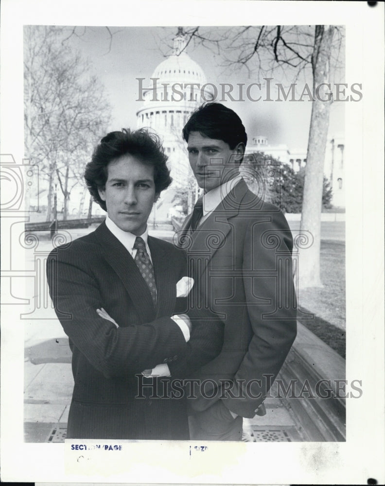 1982 Press Photo Nicholas Walker & David Mason Daniels stars in "Capitol" - Historic Images
