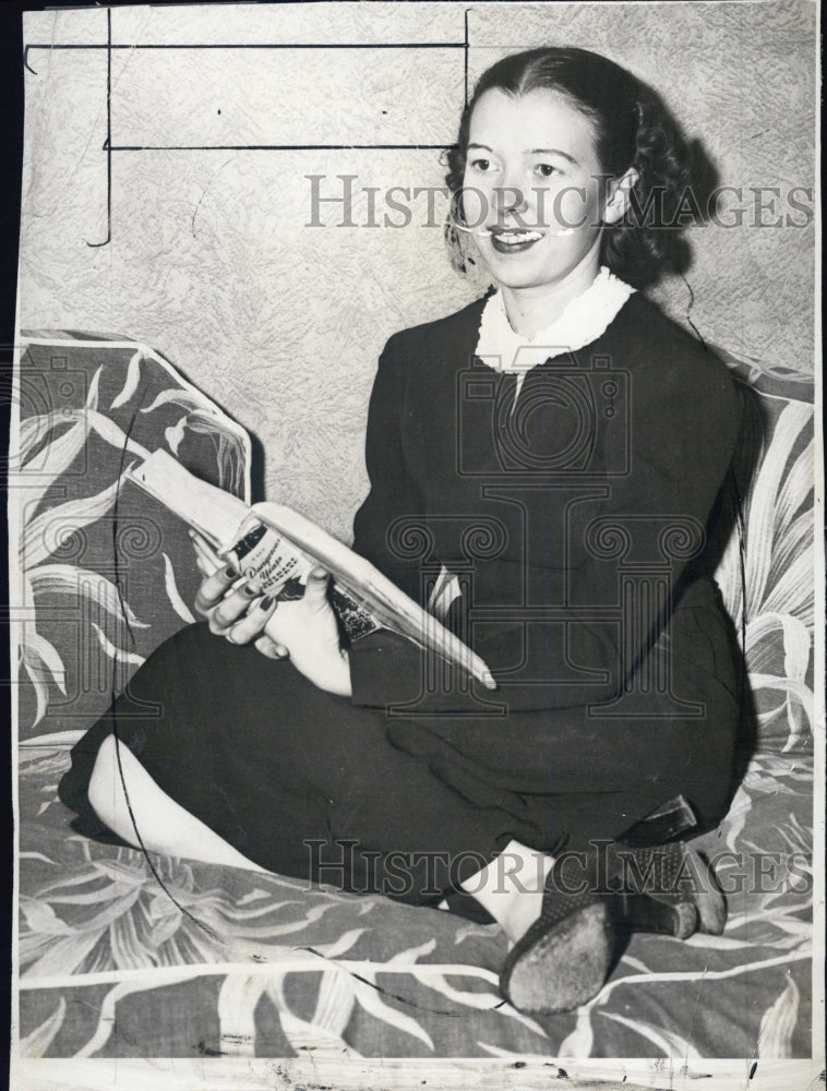 1939 Press Photo Pluma Louise Abatiello Palmer, widow of Potter D&#39;Orsay Palmer - Historic Images