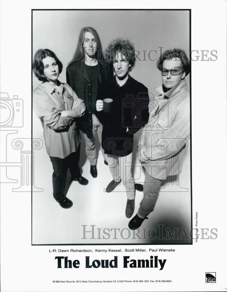 1996 Press Photo The Loud Family: D. Richardson, K. Kessel, S. Miller, P Wieneke - Historic Images