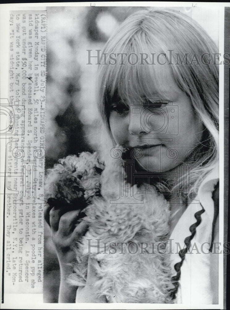 1974 Press Photo Mary Losaw, age 8 - Historic Images