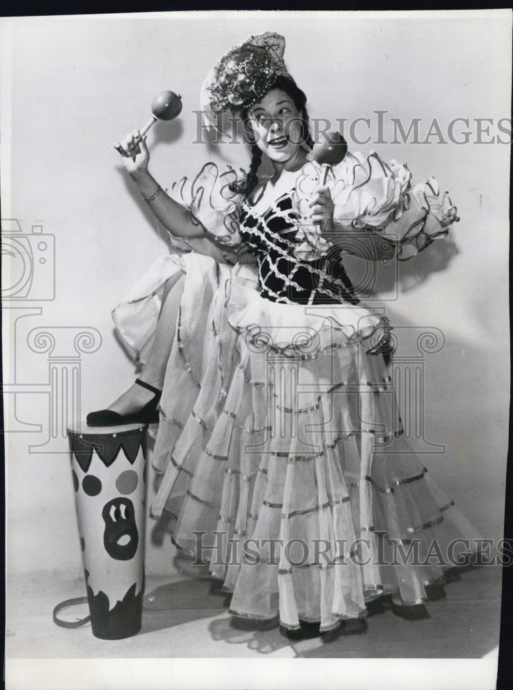 1947 Press Photo Judy Canova NBC Rainy Nights in Rio - Historic Images