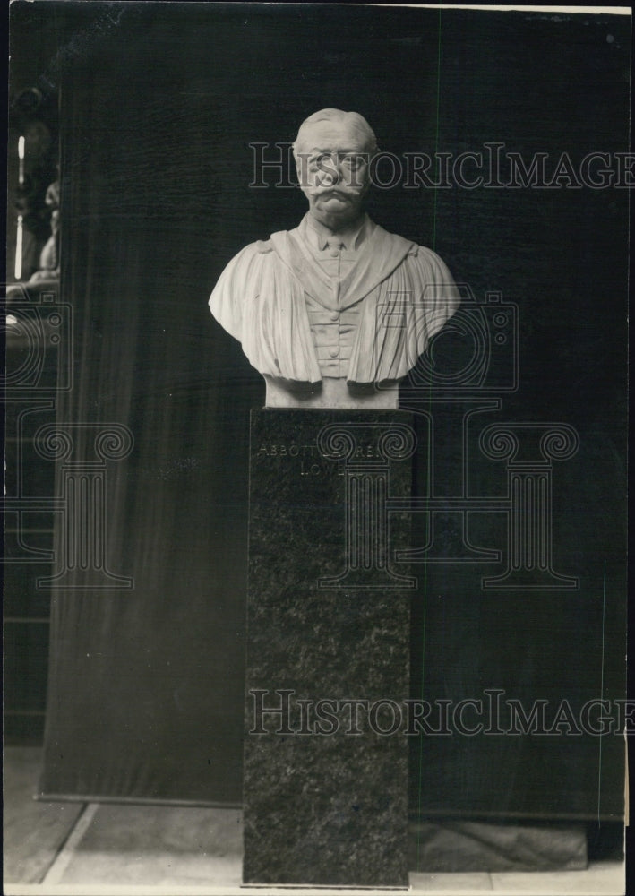 Press Photo Bust Statue of Abbott Lawrence Lowell of Harvard University - Historic Images