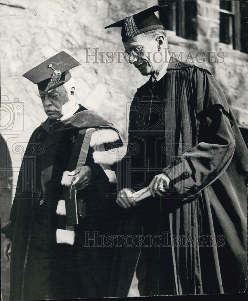 1939 Harvard College Presidents A. Lawrence Howell & James B. Conant - Historic Images