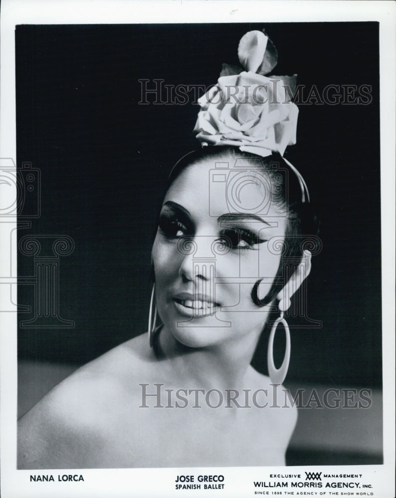 1968 Press Photo Dancer Nana Lorca of Jose Greco Spanish Ballet - Historic Images