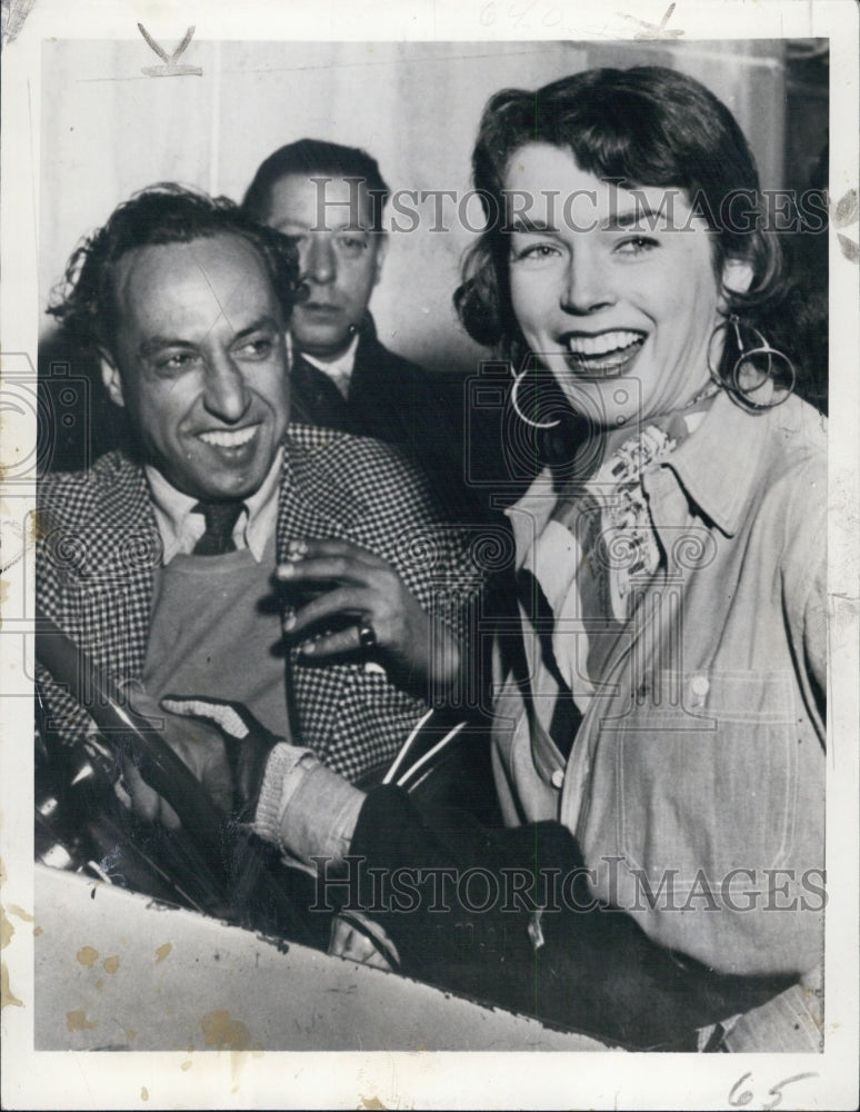 1954 Press Photo Prince Vittorio Massimo & Actress Dawn Addams - Historic Images