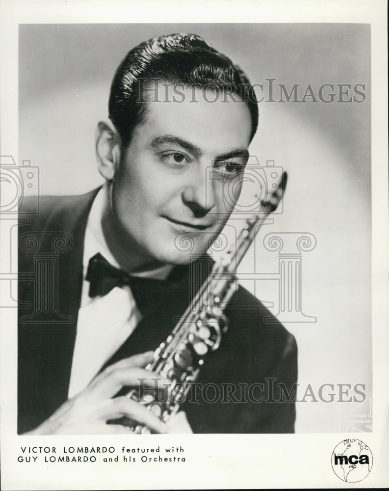 1961 Press Photo Victor Lombardo, Saxophonist, Guy Lombardo And Orchestra - Historic Images