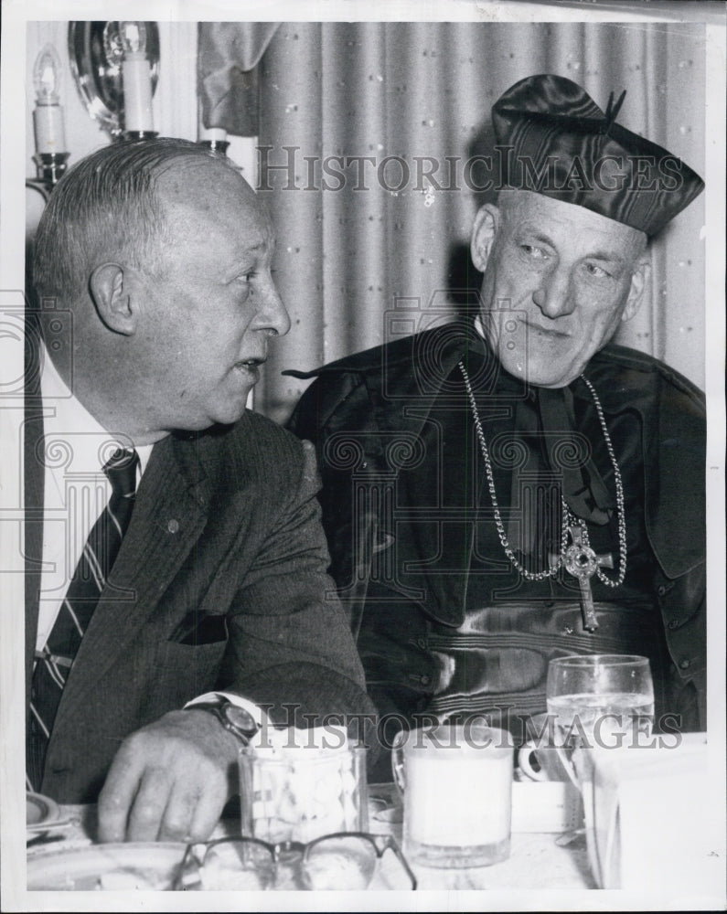 1959 Edmund Higgins & Richard Cardinal Cushing & Schraff's Company - Historic Images