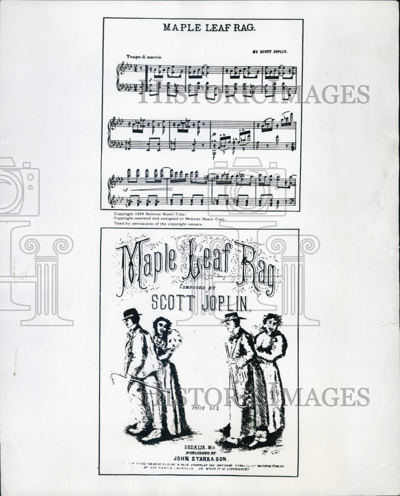 1951 Songbook, Opening Measures, Maple Leaf Rag - Historic Images