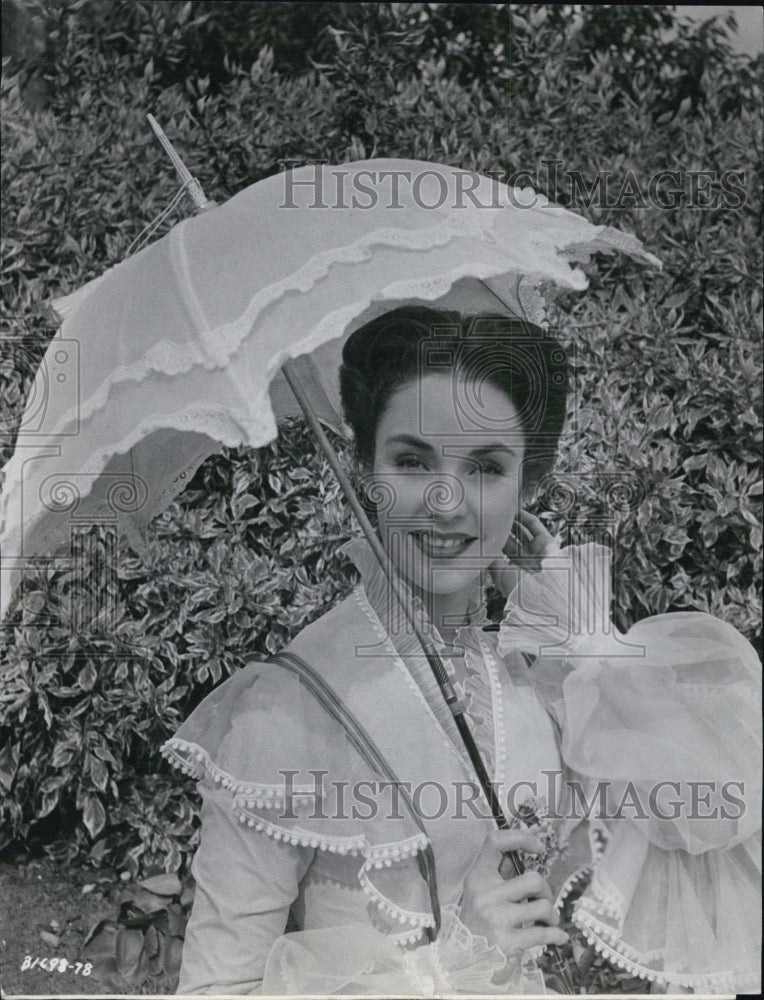 1957 Press Photo Jennifer Jones The Barretts of Wimpole Street MGM - Historic Images