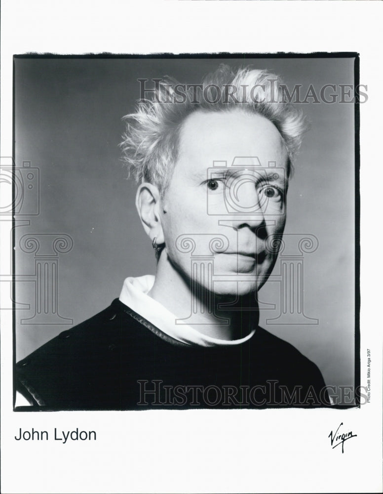 1997 Press Photo Punk Rock Singer John Lydon Virgin Records Label - Historic Images