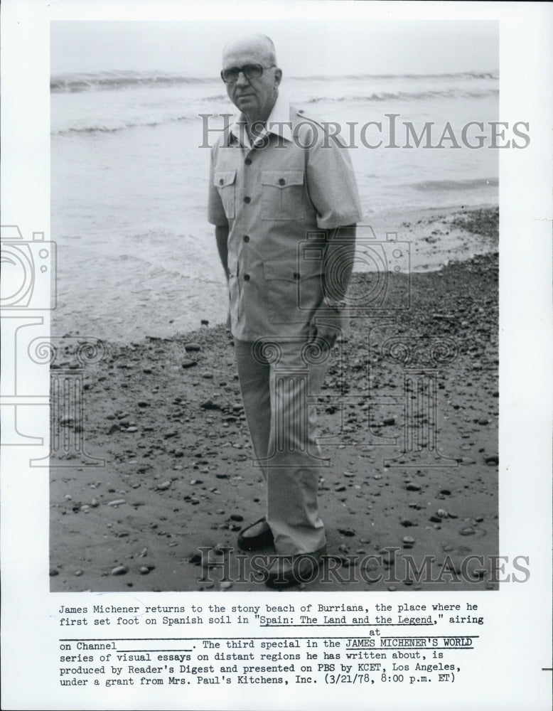 1978 Press Photo James Michener - RSG97873 - Historic Images